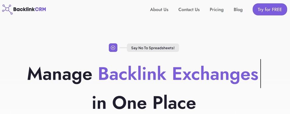 Backlink CRM Website