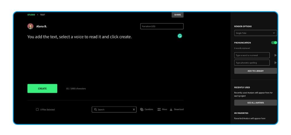 WellSaid Labs Interface WellSaid Labs Interface