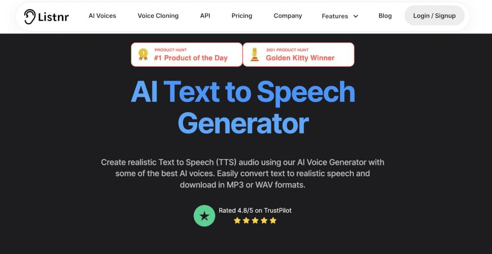 Listnr text to speech software