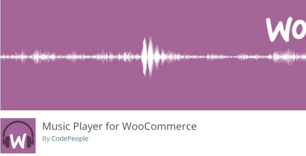 Music player for Woocommerce
