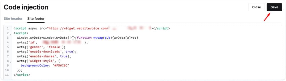 Add TTS Code to Ghost Site Footer Add TTS Code to Ghost Site Footer
