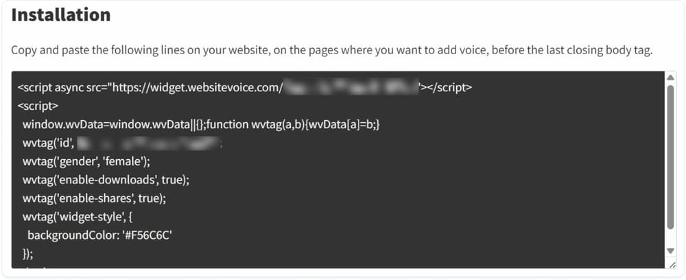 Copy WebsiteVoice JavaScript Text to Speech API Code Copy WebsiteVoice JavaScript Text to Speech API Code
