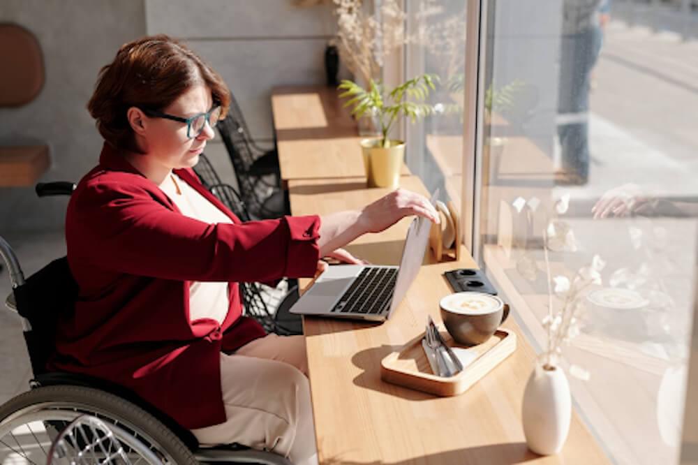 Woman on chair