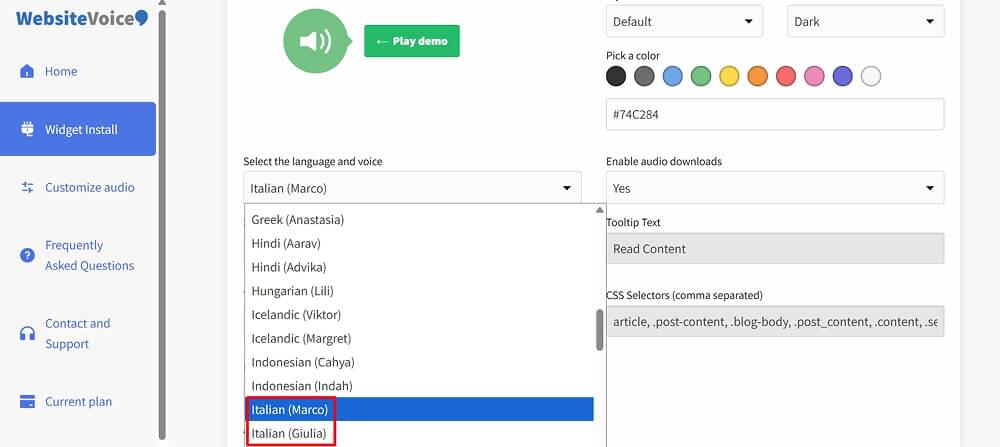 Choose Italian AI Voices