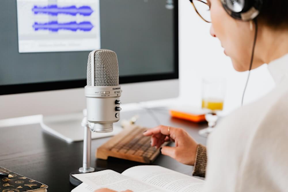 Woman on mic