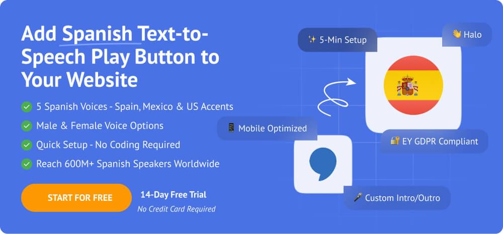 Add Spanish Text to Speech to Your Website