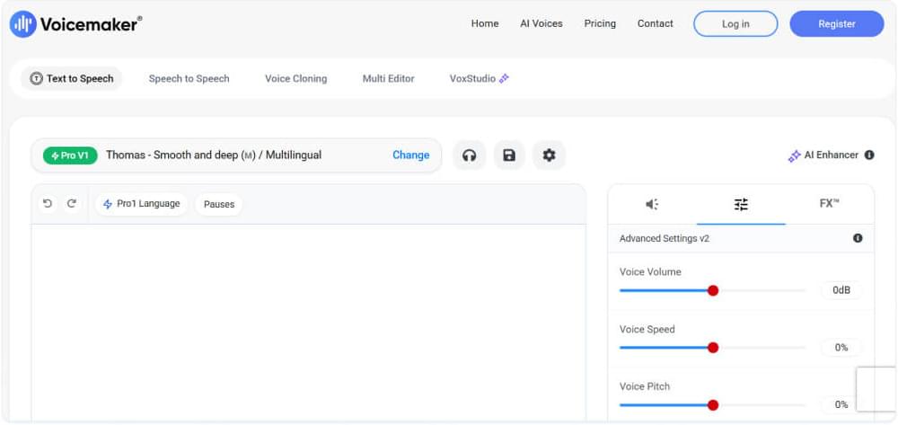 VoiceMaker Dashboard VoiceMaker Dashboard